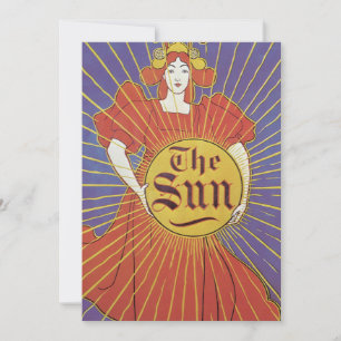 Art Nouveau i vintage-stil, New York Sun Newspaper