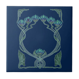 Art nouveau-inspiration I keramiskt plattor Kakelplatta