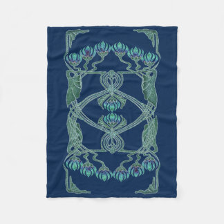 Art nouveau-inspiration i Ull-pil Fleecefilt