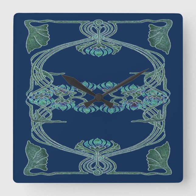Art nouveau inspiration I, väggklocka (Framsida)