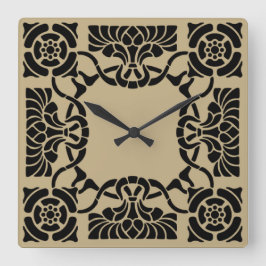 Art nouveau Inspired Clock Fyrkantig Klocka