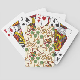 Art Nouveau-inspired floral design Casinokort