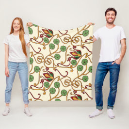 Art Nouveau-inspired floral design Fleecefilt