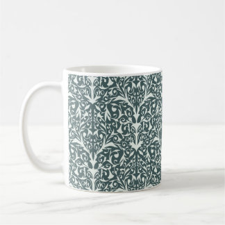 Art Nouveau Inspired Florals Mug - Green Kaffemugg