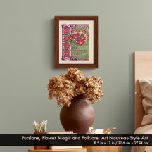 Art nouveau Inspired Poster design Rosa Wildblomma