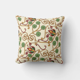 Art Nouveau-inspirerad blomsterdesign Kudde