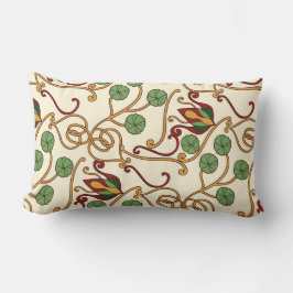 Art Nouveau-inspirerad blomsterdesign Lumbarkudde