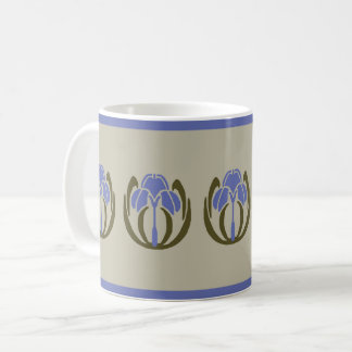 Art nouveau Iris Coffee Mugg