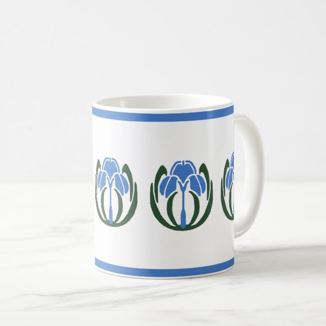 Art nouveau Iris Coffee Mugg (Framsida höger)