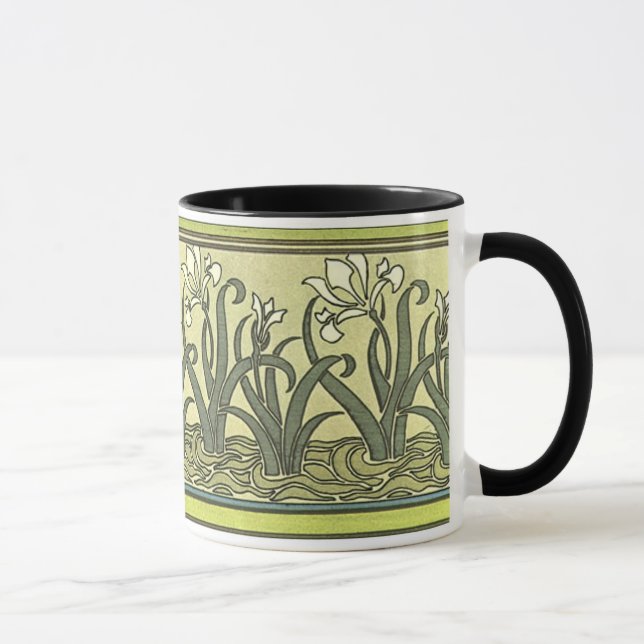 Art nouveau Irises - Mugg (Höger)