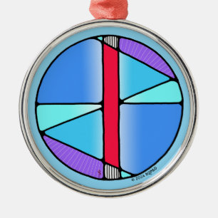 Art nouveau Isa Rune of Stillness Julgransprydnad Metall