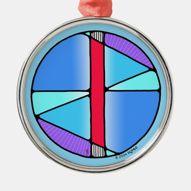 Art nouveau Isa Rune of Stillness Julgransprydnad Metall (Framsidan)