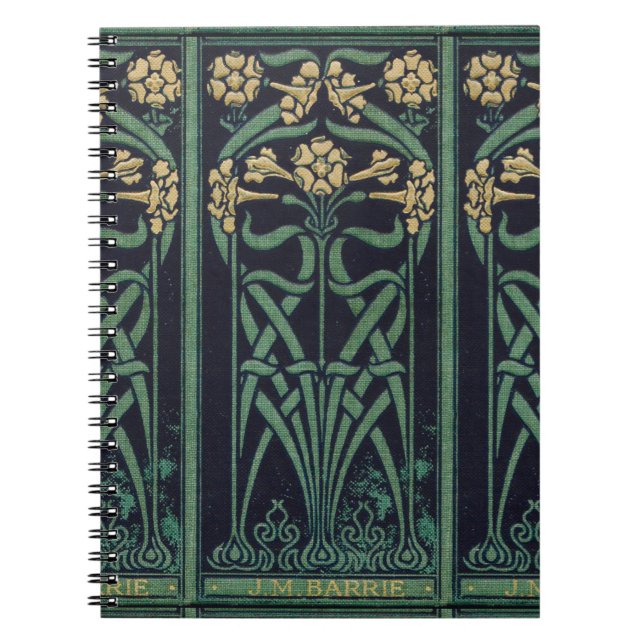 Art nouveau J.M. Barrie Anteckningsbok (Framsidan)