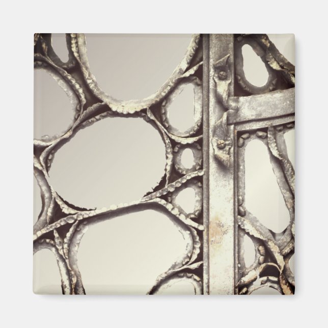 Art nouveau järn grind-dörrens antoni gaudi elegan magnet (Framsidan)