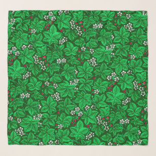 Art nouveau Jordgubbar och Löv, Emerald Grönt Sjal