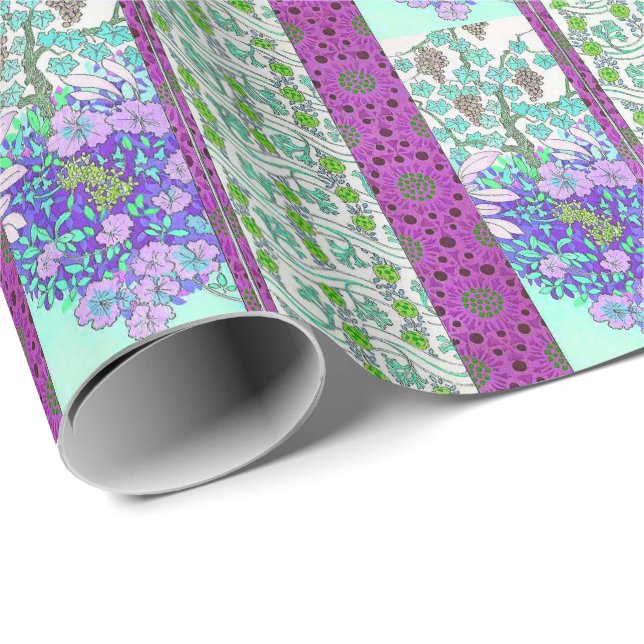 Art nouveau joseph binet Druvvinrankor blom- Presentpapper (Rullad Hörn)