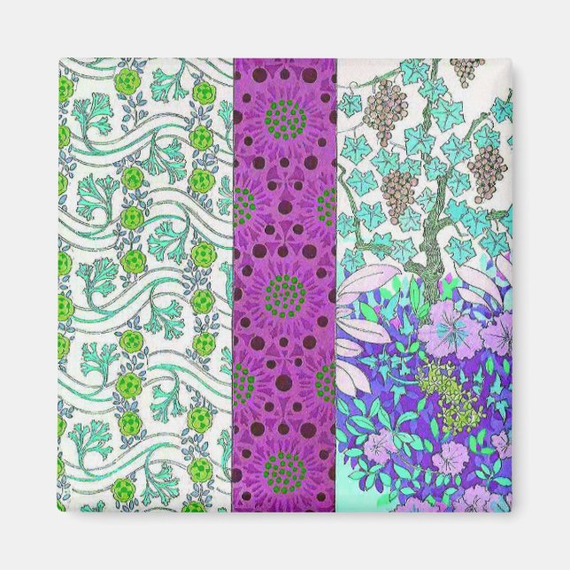 Art nouveau joseph binet Vinranka blom- Magnet (Framsidan)