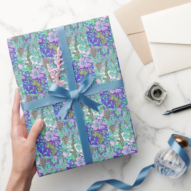 Art nouveau joseph binet Vinranka blommande  Presentpapper (Gifting)