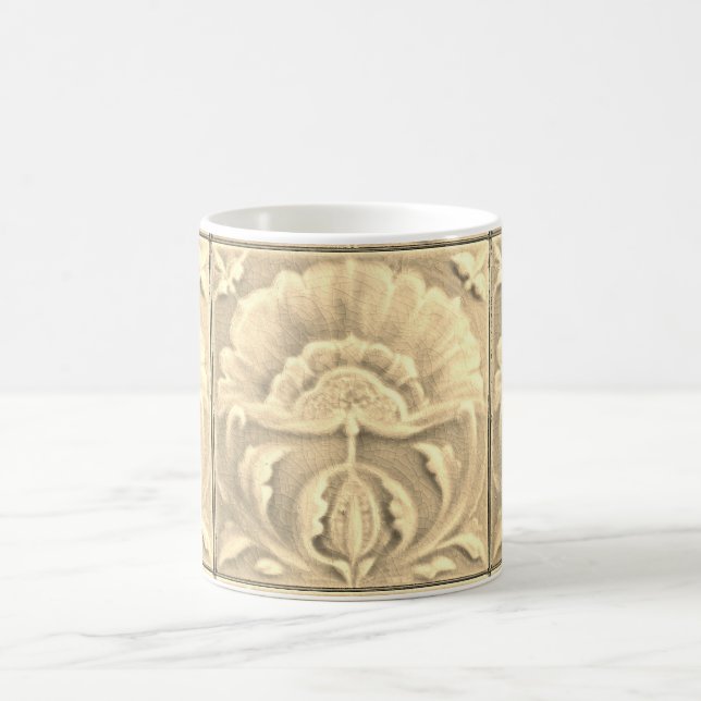 Art nouveau jugendstill-blomma (guld) kaffemugg (Center)