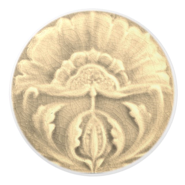 Art nouveau jugendstill-blomma (guld) knopp (Framsidan)