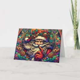 Art nouveau Jultomten Whisper Helgkort