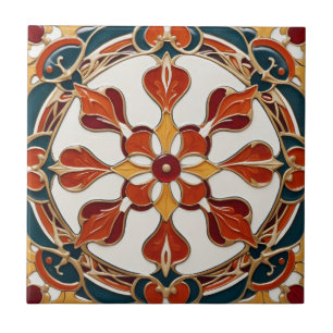 Art nouveau kakelplatta