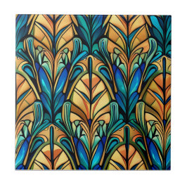 Art nouveau kakelplatta
