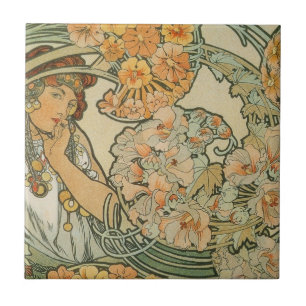art nouveau kakelplatta