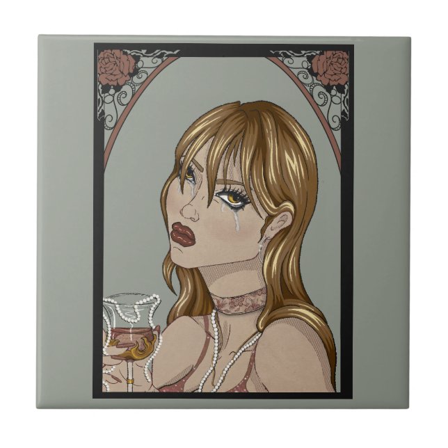 Art Nouveau Kakelplatta (Framsidan)