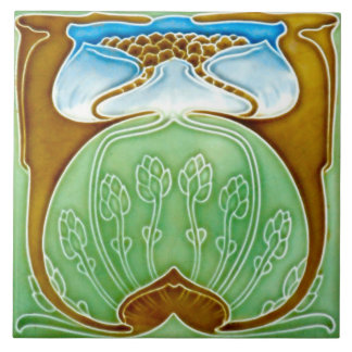 Art nouveau keramiskt väggplattor för eldstäder kakelplatta