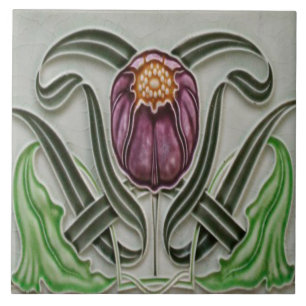 Art nouveau keramiskt väggplattor för eldstäder kakelplatta
