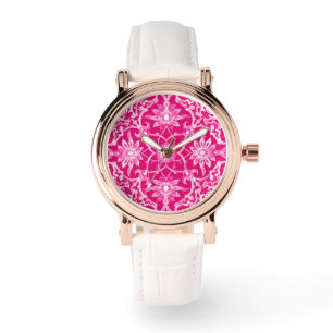 Art nouveau kinesiska Mönster - Fuschia Rosa Armbandsur