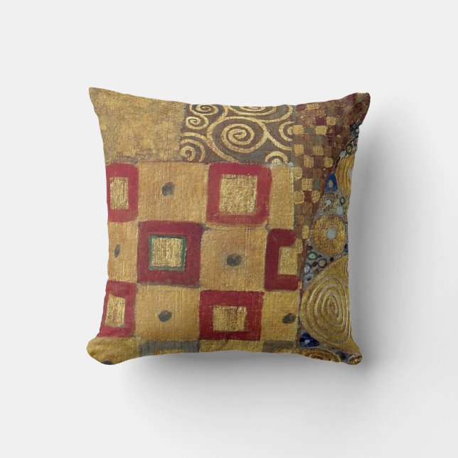 Art nouveau Klimt - guld, rött gammalt guld, Kudde (Framsida)