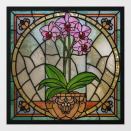 Art Nouveau-klistermärke för fönster i glasmosaiks