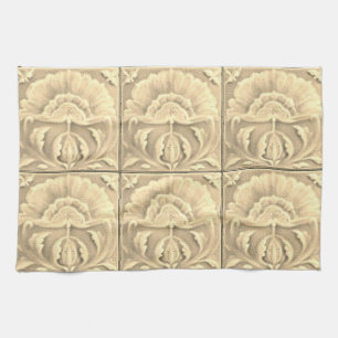 Art nouveau knastrar fullföljandeblomman kökshandduk