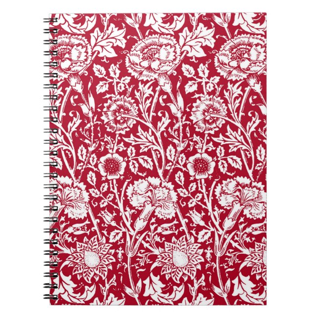 Art nouveau-kolonn, röd och vit anteckningsbok (Framsidan)