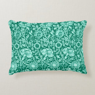 Art nouveau-kolonn, turkos och Aqua Prydnadskudde
