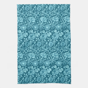 Art nouveau-kolonnen, indigo och Himlar Blue Kökshandduk