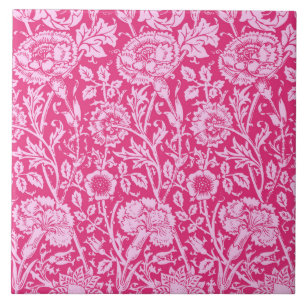 Art nouveau-kolvmask, Fuchsia-Rosa Kakelplatta