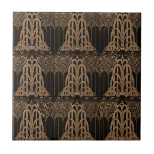 Art nouveau,konsthugga,Svart,Brons,elegant,chic,Pa Kakelplatta