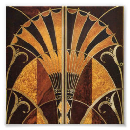art nouveau, konsthund, vintage, färg med flera tr fototryck