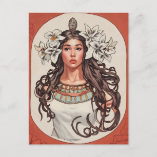 Art Nouveau La Princesse Lointaine-kort Vykort