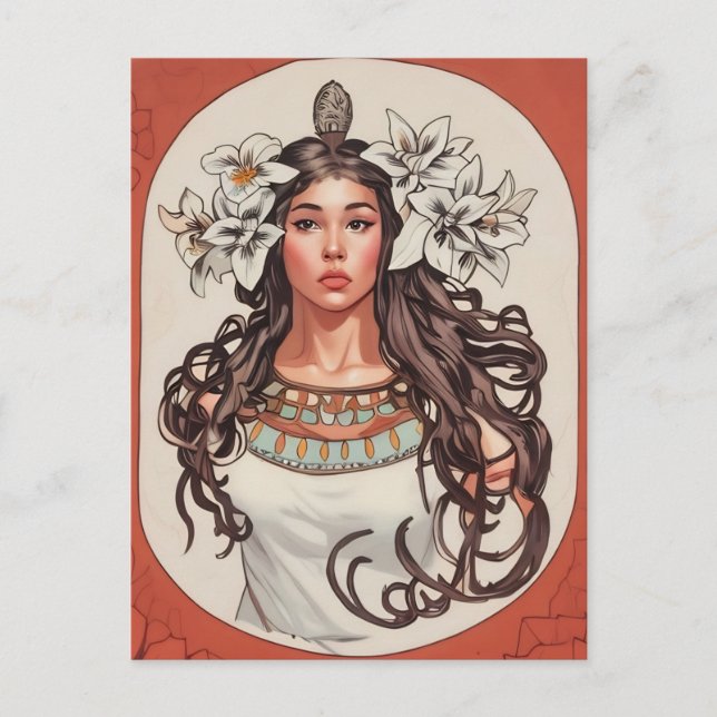 Art Nouveau La Princesse Lointaine-kort Vykort (Framsida)