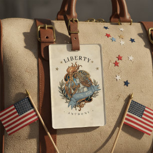 Art Nouveau Lady Liberty USA 250 Motiv ID1303 Bagagebricka