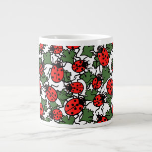 Art nouveau Ladybug Insektra Mönster Jumbo Mugg
