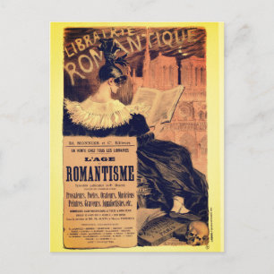 Art nouveau librairie romantique gothic grasset vykort