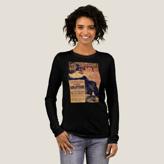 Art nouveau librairie romantique gotisk grasset t shirt (Hel framsida)