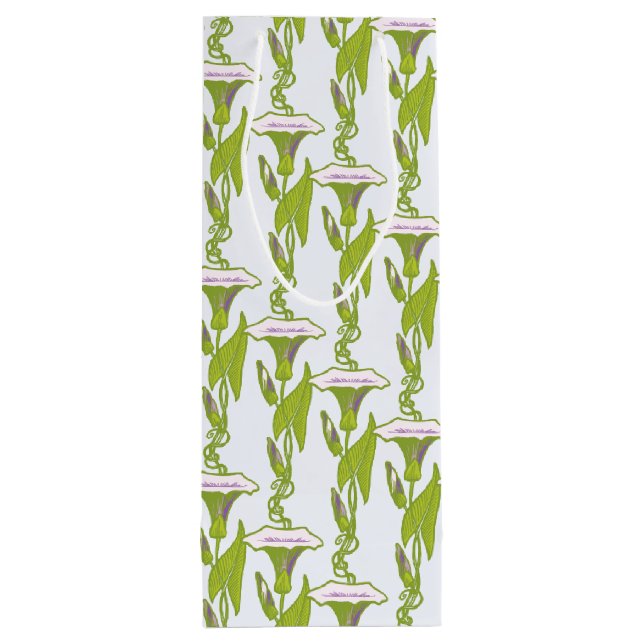 Art nouveau light Ipomoea blommigt tapet art (Baksidan)