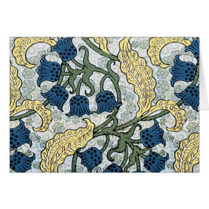 Art Nouveau Liljekonvalj Blomma Verneuil Hälsningskort