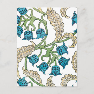 Art nouveau liljekonvalj blommönster 2 vykort